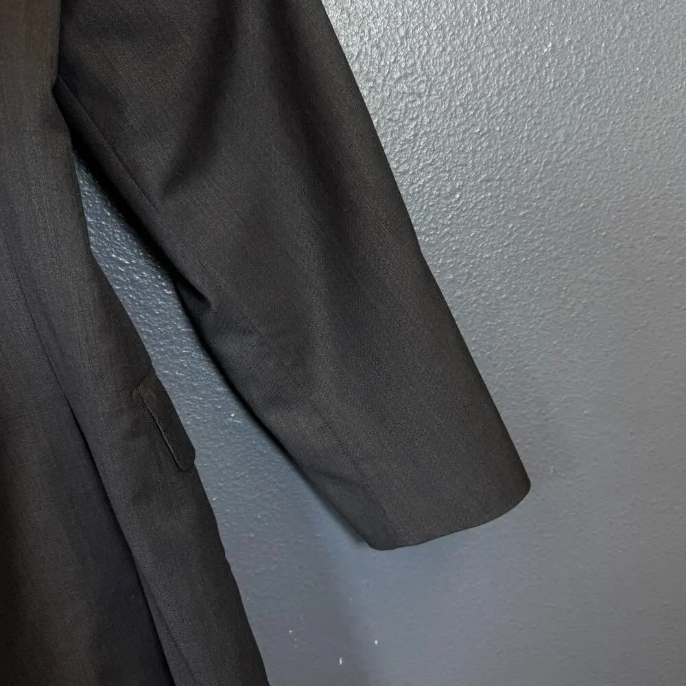 Ermenegildo Zegna 44 men's grey wool 2 dots wool blazer Saks Fifth Avenue